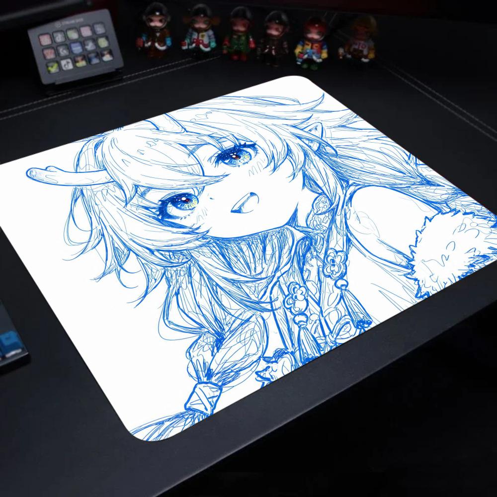 Pc Gaming Drawing - Коврик для мыши Line Drawing H-Honkai
