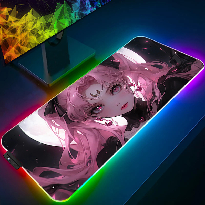 Pc Gaming Kawaii - Большой RGB-коврик для мыши, игровой коврик