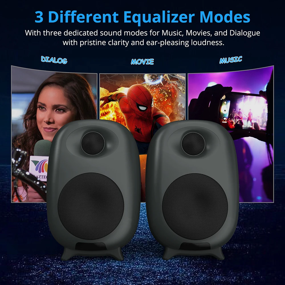 Pc Gaming X3D - Акустическая система Bestisan 80W: игровые Bluetooth-колонки,