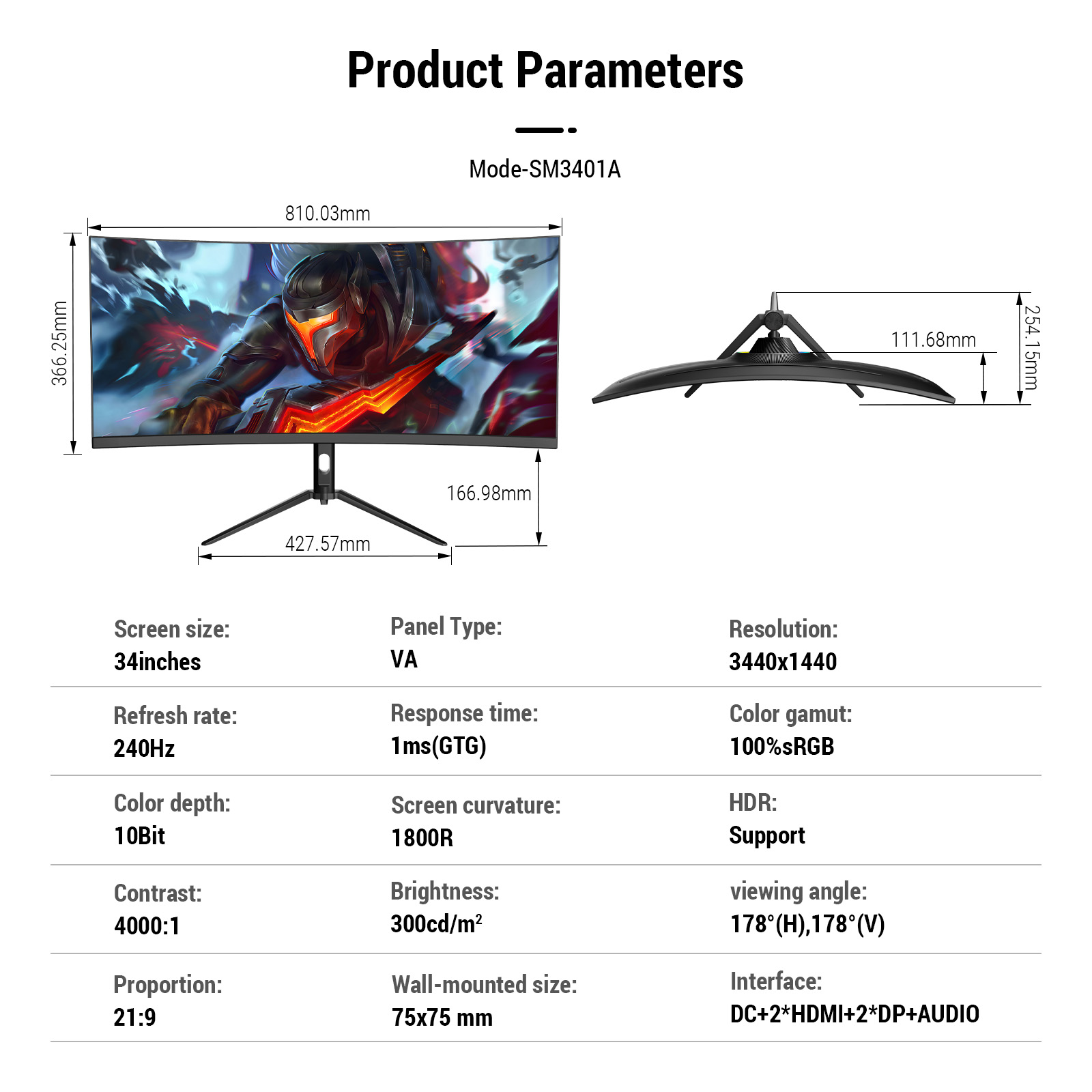 Игровой монитор 34 дюйма 4K, и – обзор и цена Pc Gaming Ultrawide Monitor